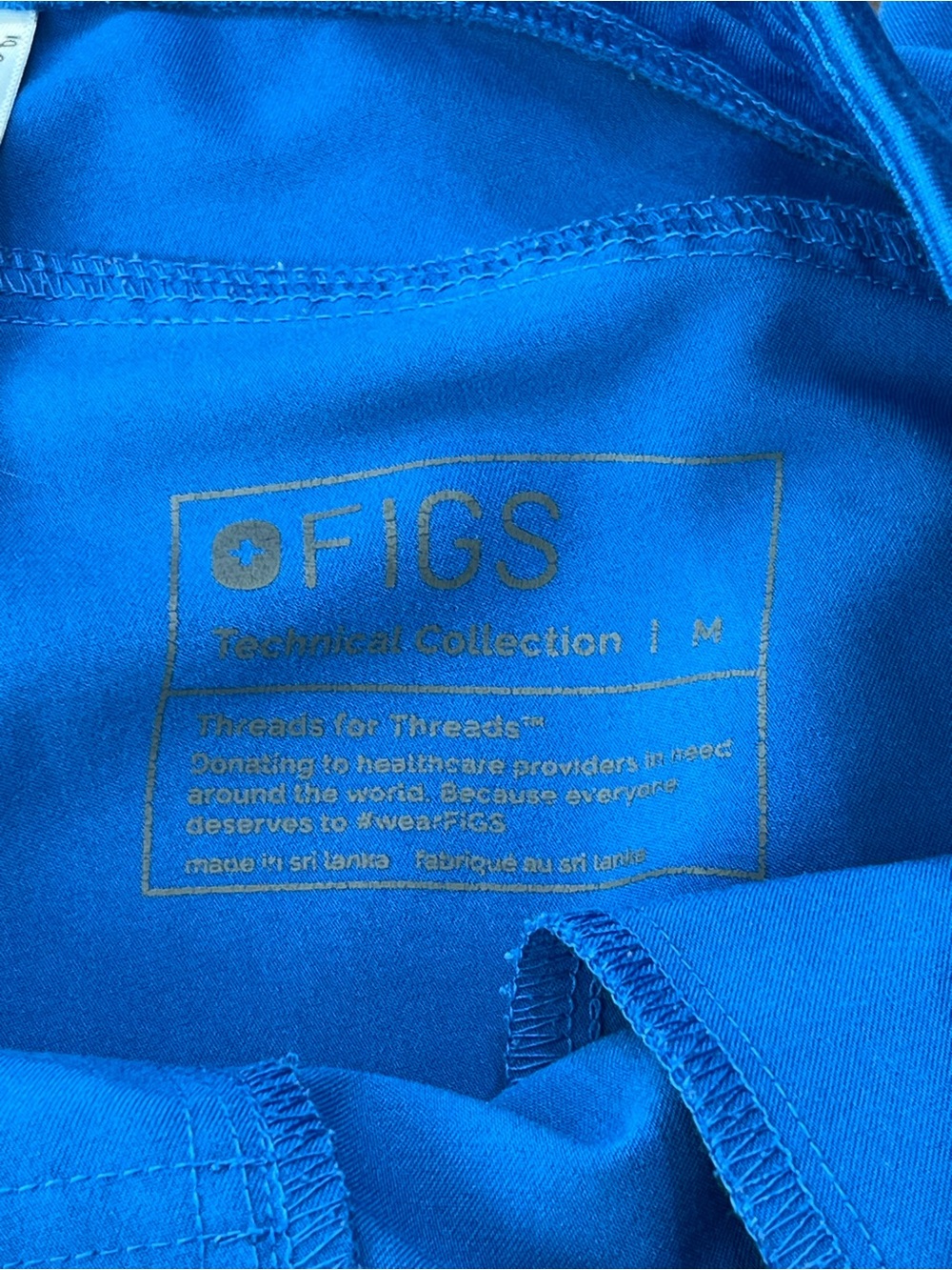 Figs Women's Royal Blue Solid Straight Leg Scrub Pants Size Med Drawstring - Picture 5 of 11